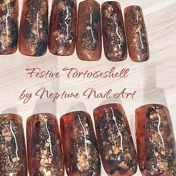 Gel Press on Nails - medium length, square - Picture 1 of 1